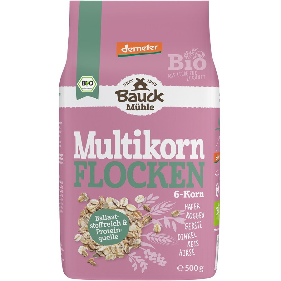 Fulgi din 6 Cereale Demeter Ecologici/Bio 500g