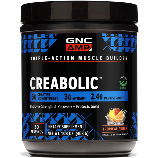 Creatina Monohidrata pentru Forta si Masa Musculara cu Aroma de Fructe Tropicale 408g