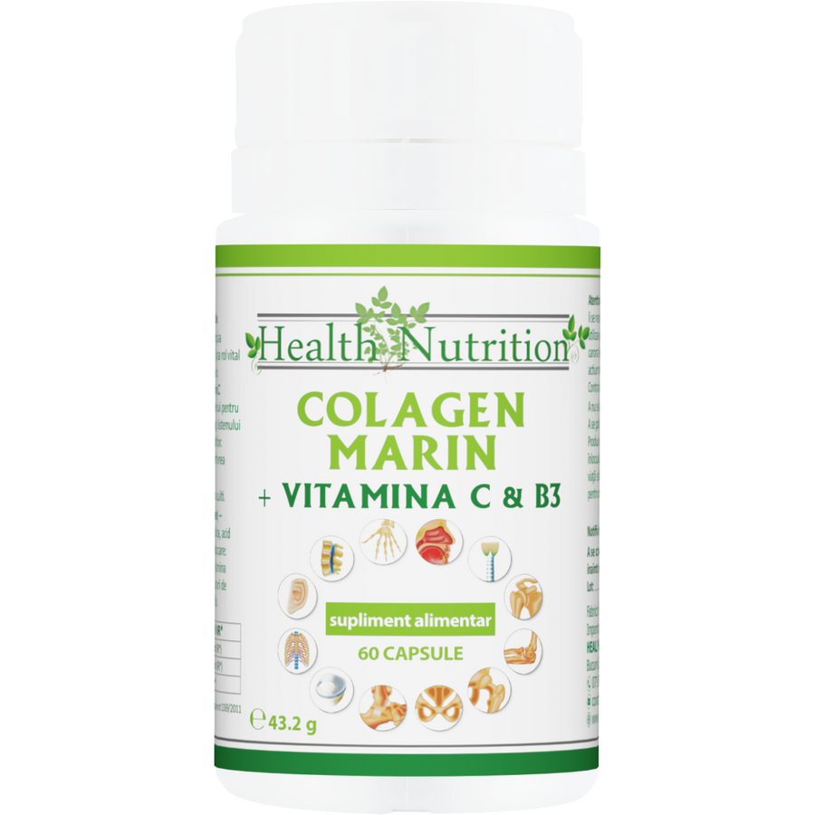 Colagen Marin Forte + Vitamina B3 + Vitamina C 60cps