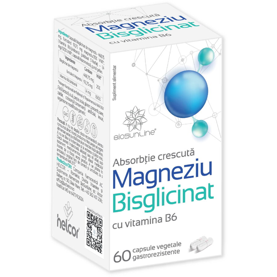 Magneziu Bisglicinat 60cps vegetale gastrorezistente