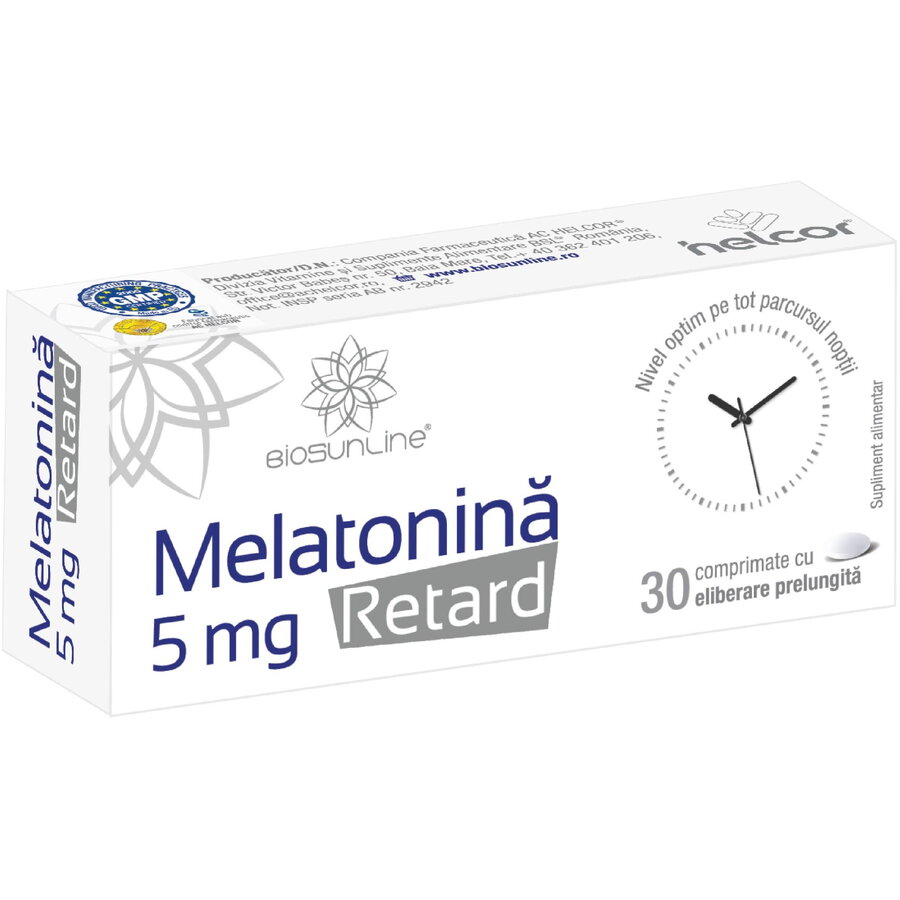 Melatonina Retard 5mg 30cpr cu eliberare prelungita