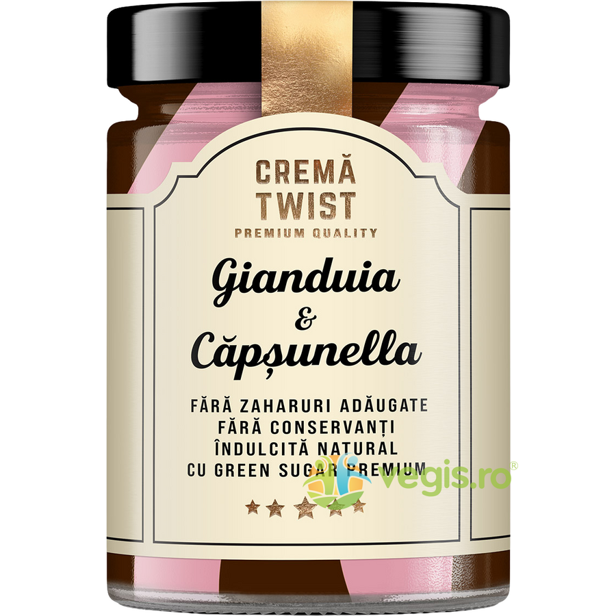 Oferte la Crema Twist Gianduia si Capsunella fara Zahar Adaugat Secretele Ramonei 350g