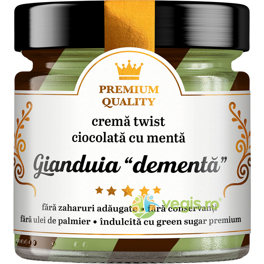 Crema Twist Ciocolata cu Menta Gianduia Dementa fara Zahar Adaugat Secretele Ramonei 350g