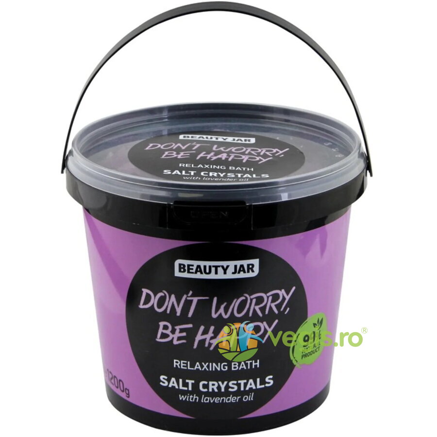 Cristale de Baie pentru Relaxare cu Ulei de Lavanda Don't Worry, Be Happy 1.2kg