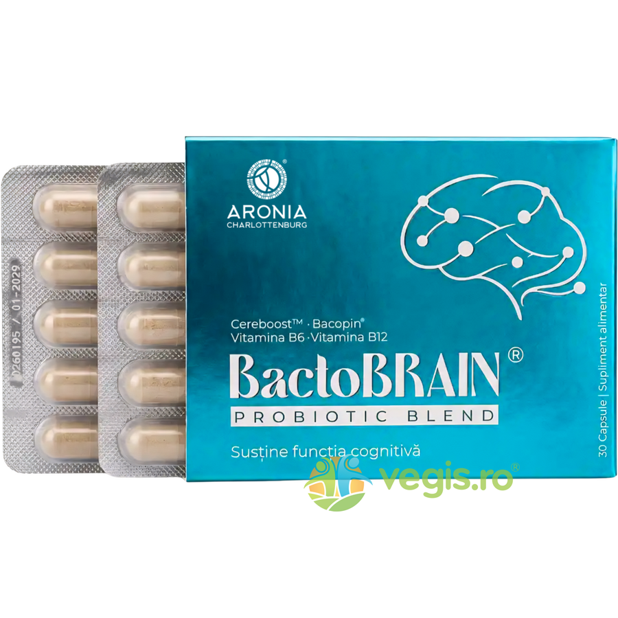 BactoBRAIN® Formula Premium cu Probiotice, Prebiotice, Plante si Vitamine 30cps