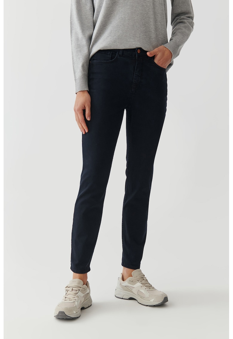 Blugi regular fit cu talie inalta Romiki - Albastru ultramarin