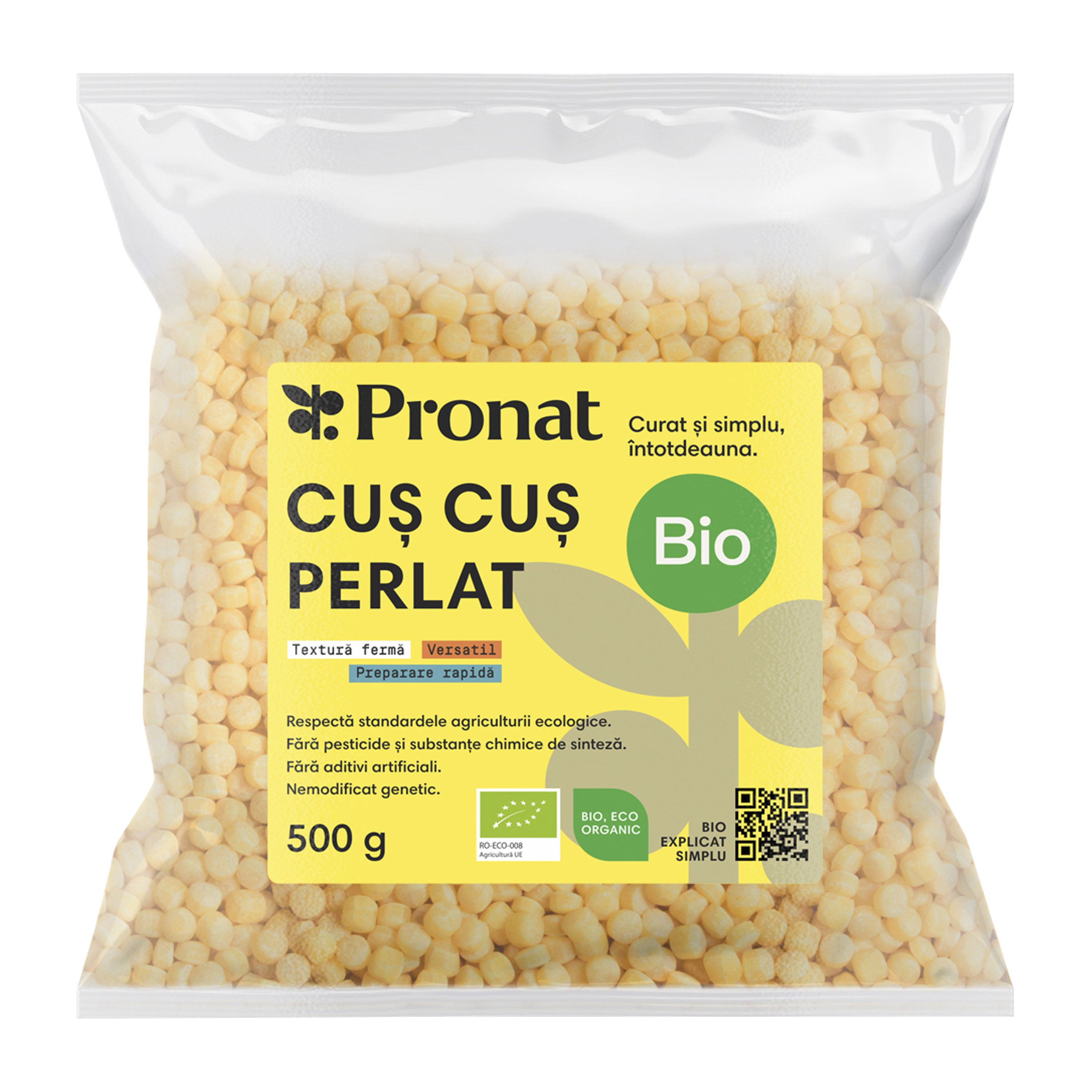 Cus cus perlat bio, 500g Pronat