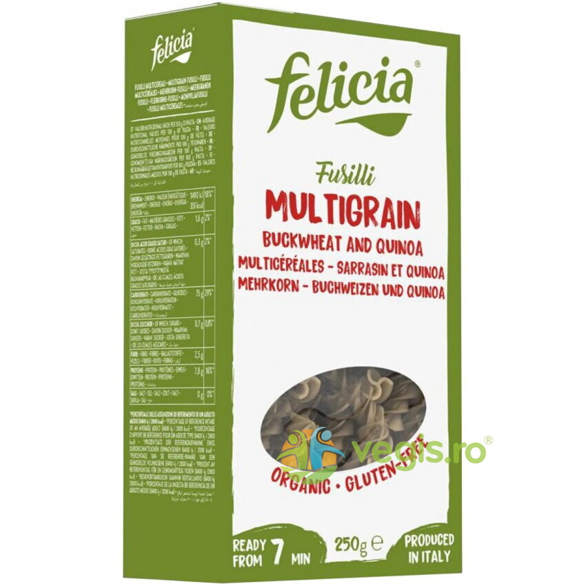 Fusilli Multicereale din Hrisca si Quinoa Ecologice/Bio 250g
