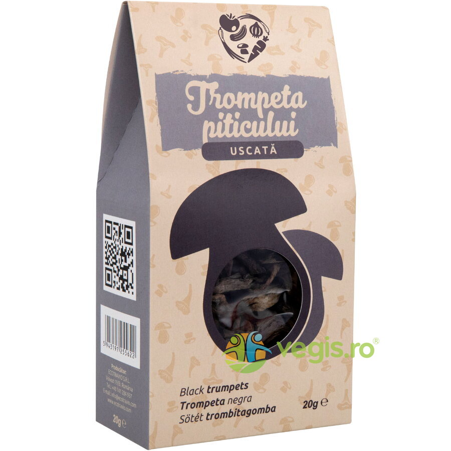 Ciuperci Trompeta Piticului Uscata fara Gluten 20g