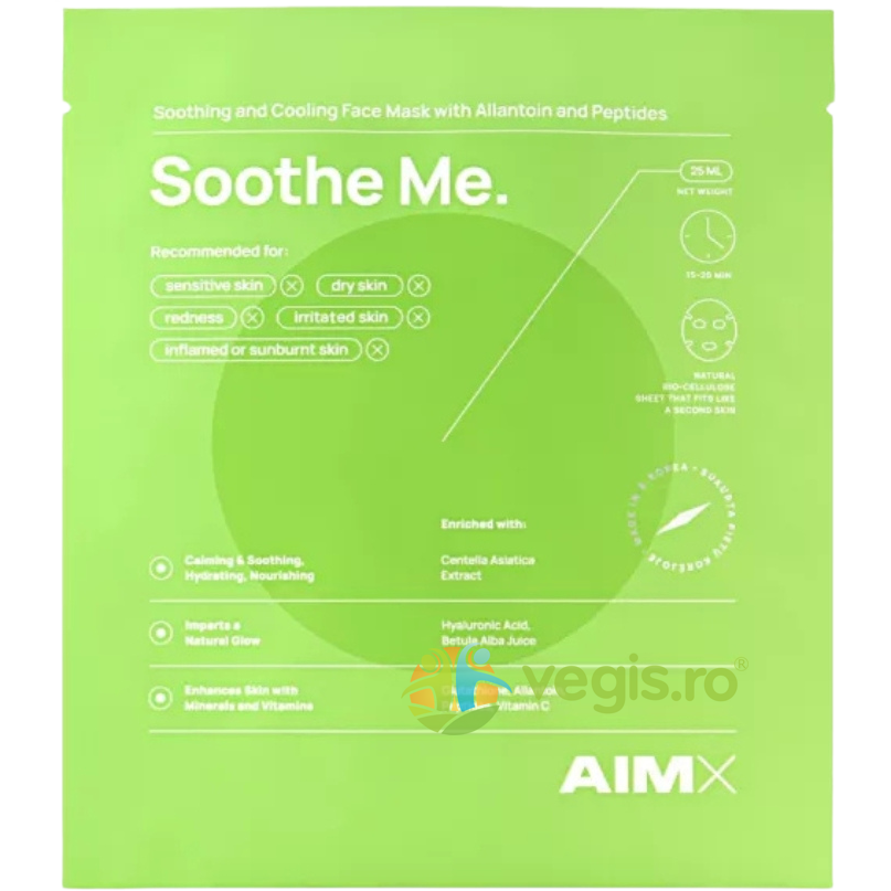 Masca cu Peptide, Glutation si Acid Hialuronic Soothe Me 25ml