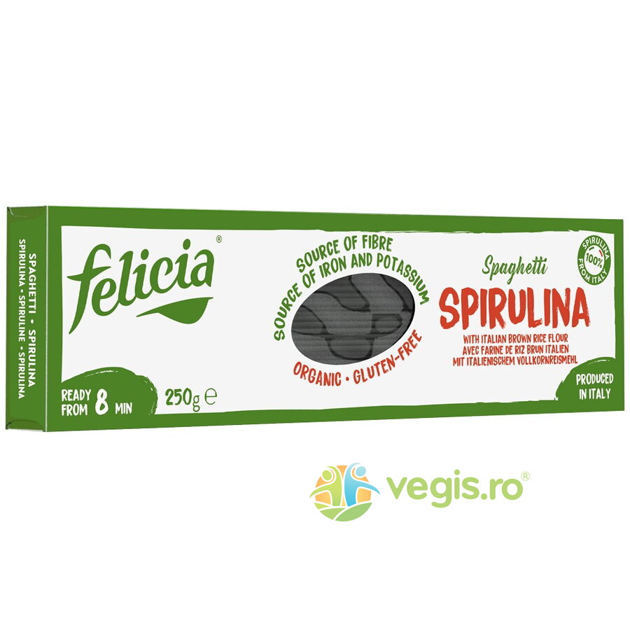 Spaghete din Faina de Orez Integral si Spirulina Ecologica/Bio 250g