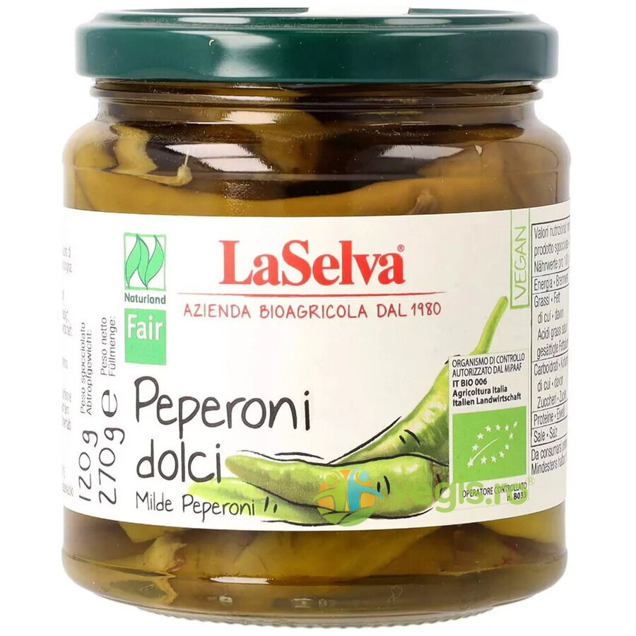 Peperoni Dulci in Otet Ecologici/Bio 270g