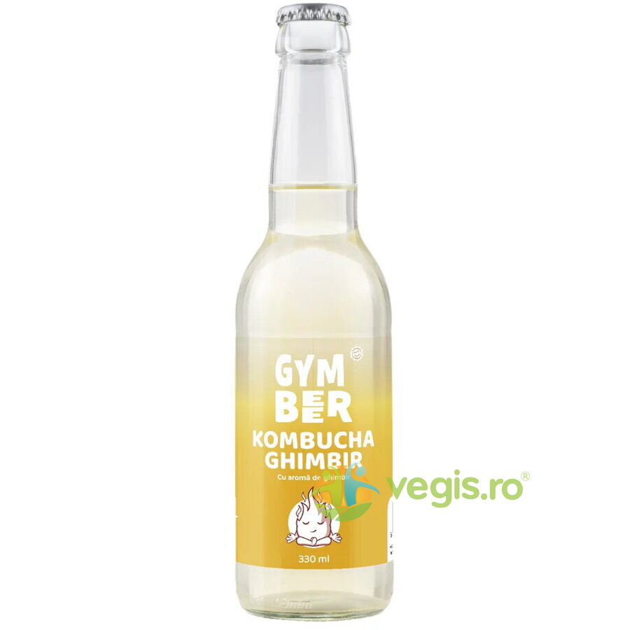Kombucha cu Aroma de Ghimbir fara Zahar Adaugat 330ml