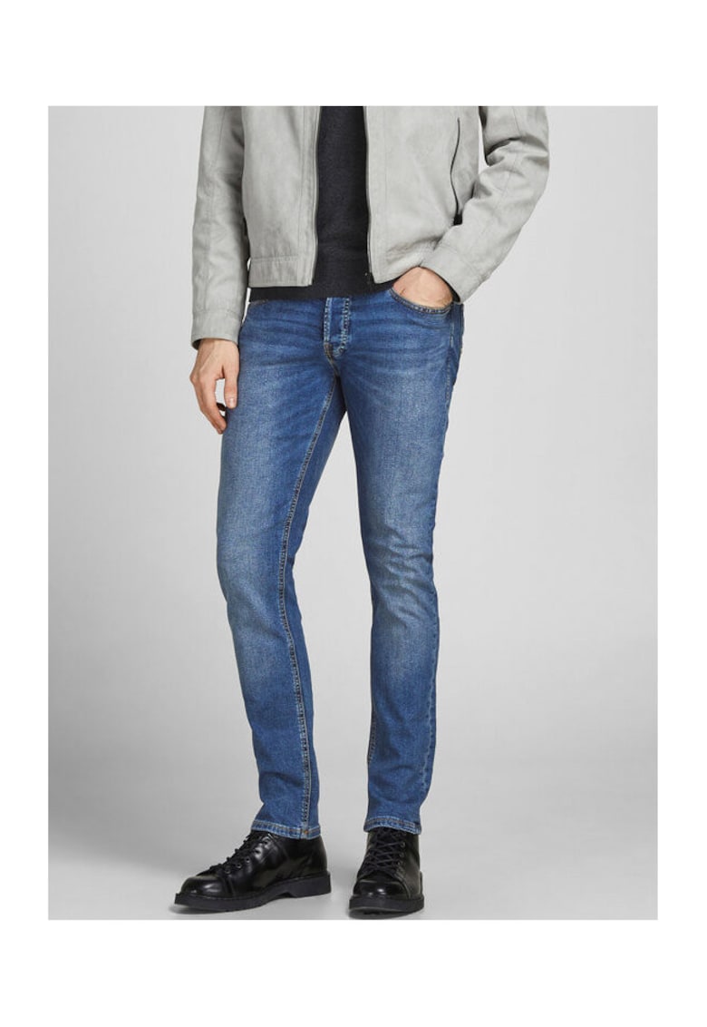Blugi Barbati - Jack Jones - 209732450 - Bumbac - Elastan - W33-L30 US - Albastru