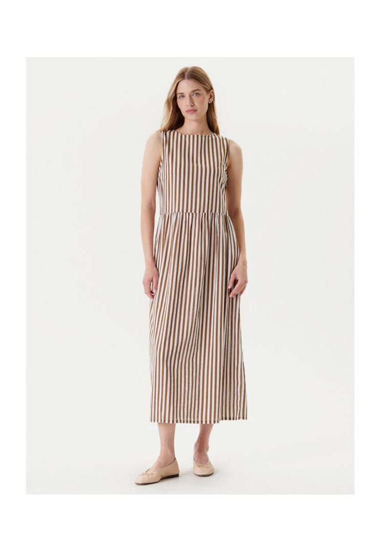 Rochie de vara dama  48I5DV0BK - Bumbac/In - Bej - Bej