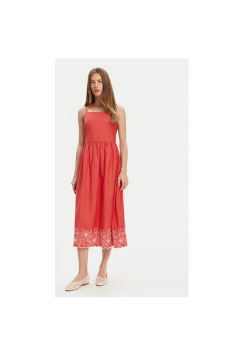 Rochie de vara dama  4KUSDV0B7 - Bumbac - Rosu - Rosu