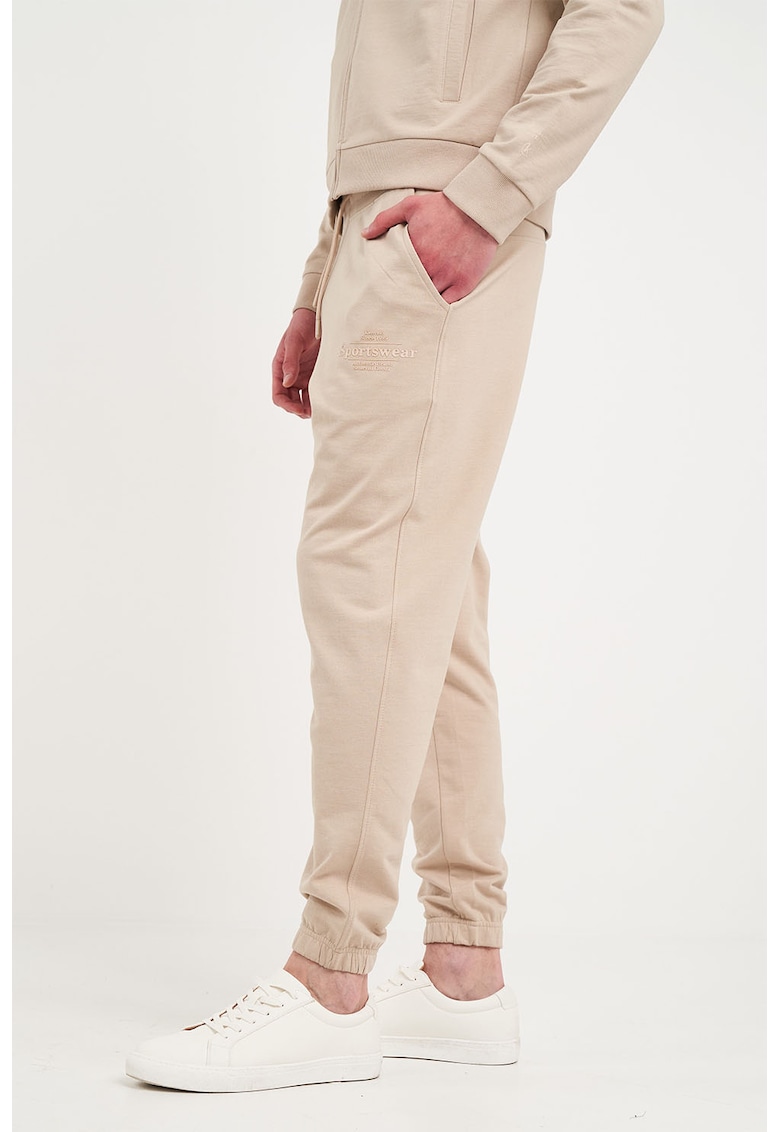 Pantaloni de trening cu talie ajustabila - Maro nisip