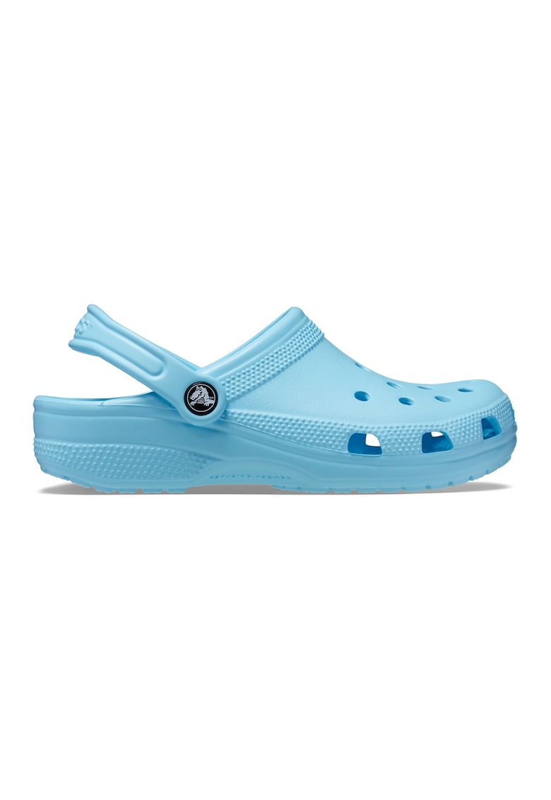 Saboti unisex de cauciuc cu logo - Albastru deschis