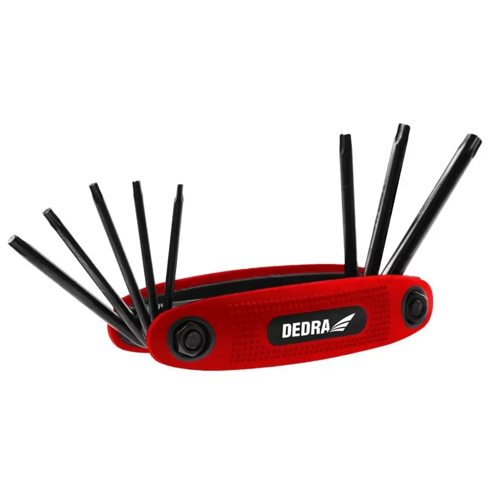 Set 8 chei torx Dedra 06F242, otel crom-vanadiu,  T9 - T40
