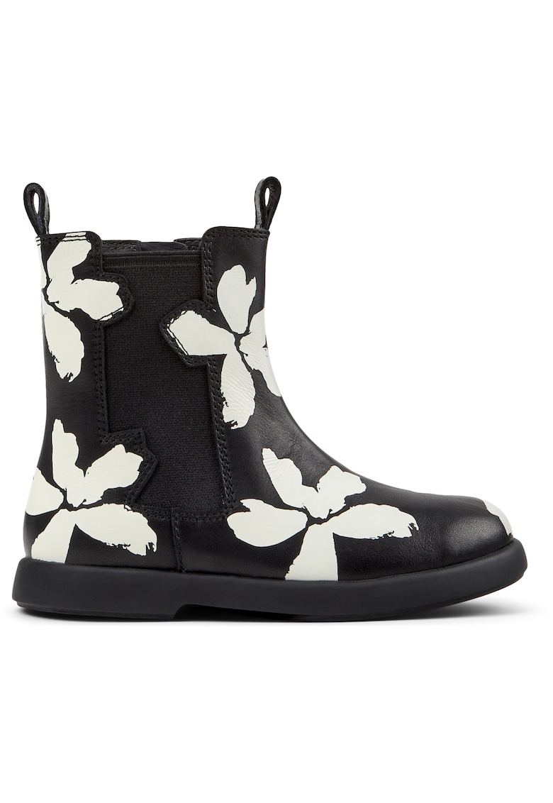 Ghete cu model floral Duet Twins - Negru
