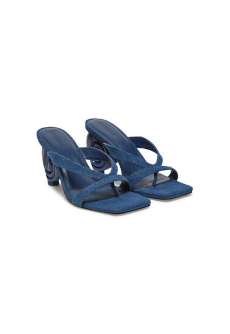 Papuci flip-flop dama  25SSSD01 - Textil - - Bleumarin