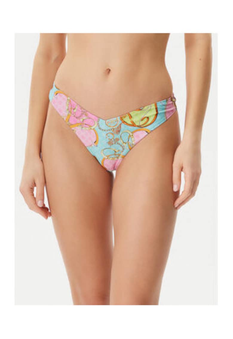 Slip de bikini pentru femei - 85% poliester - 15% elastan - colorat -