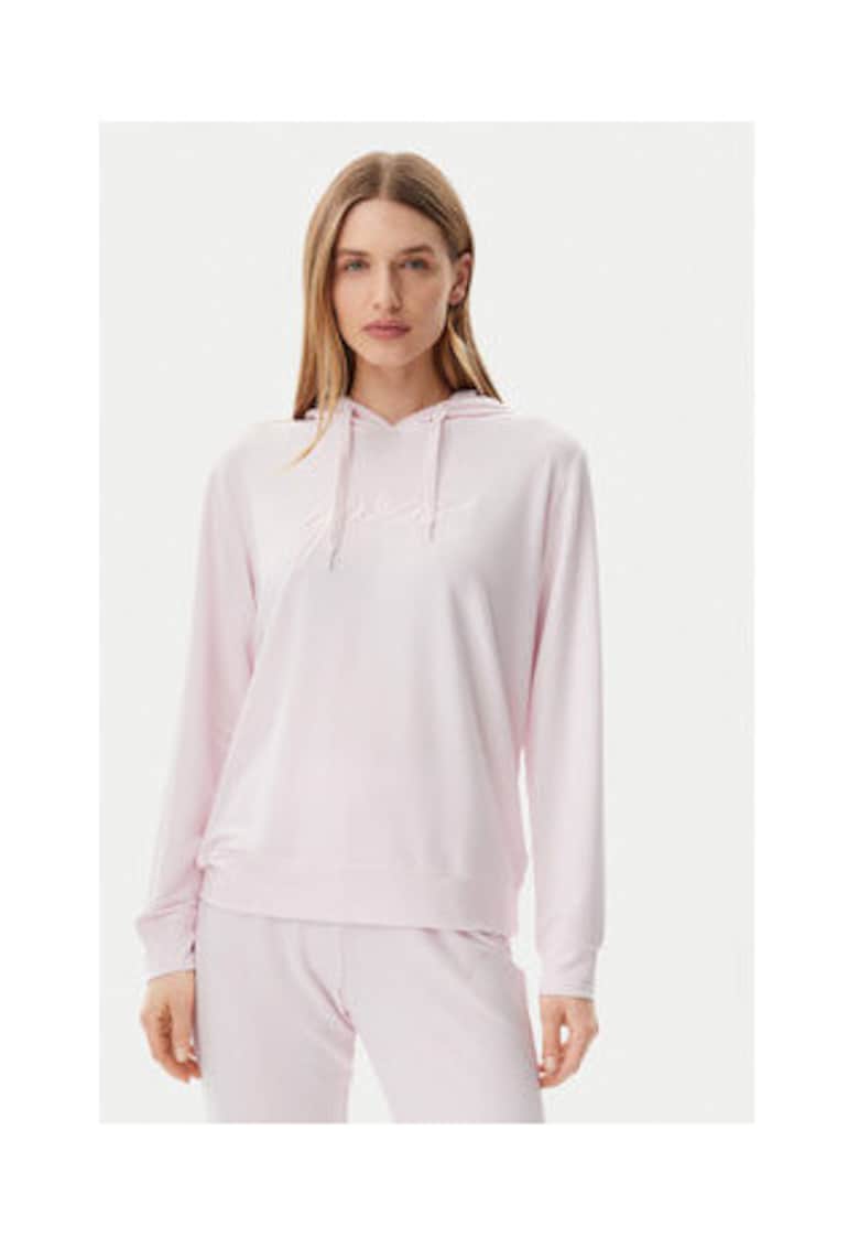 Hanorac regular fit cu logo brodat