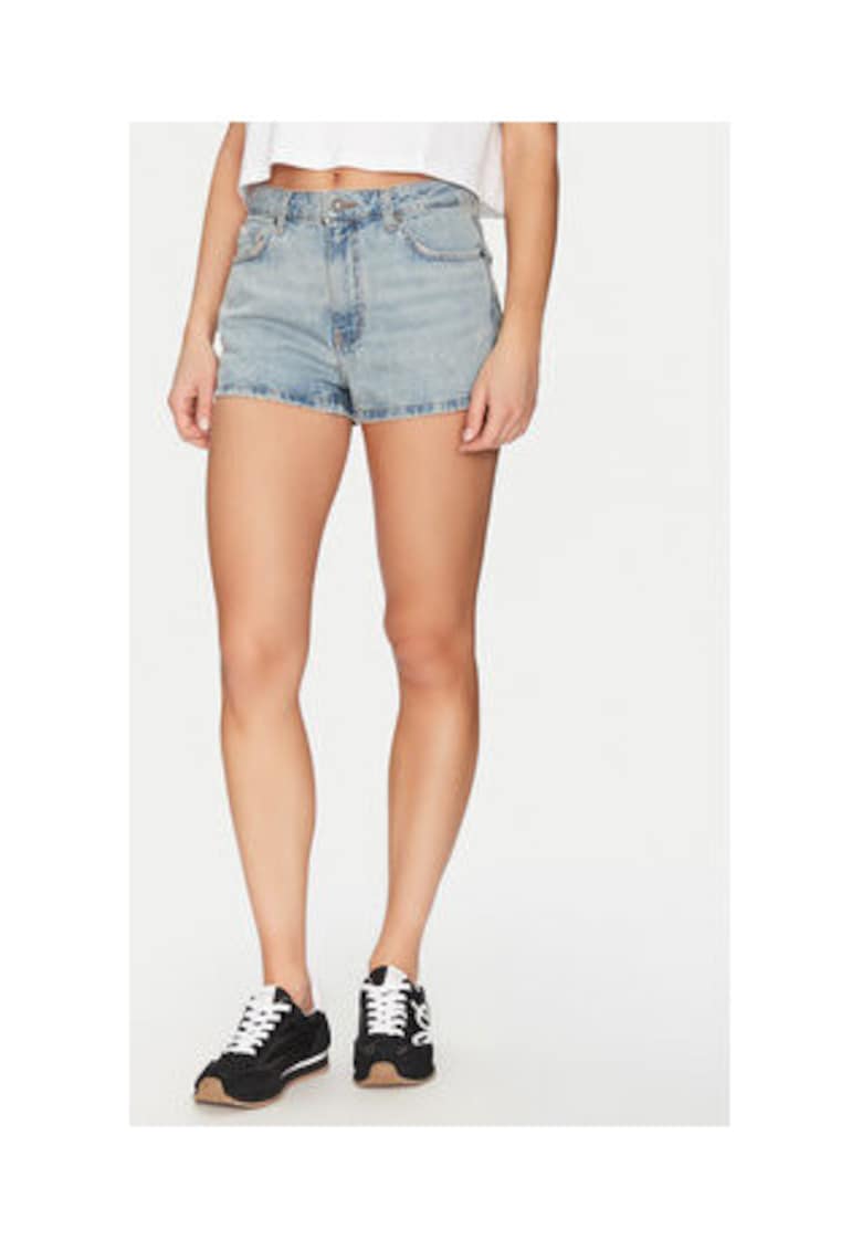 Pantaloni scurti din denim cu talie inalta