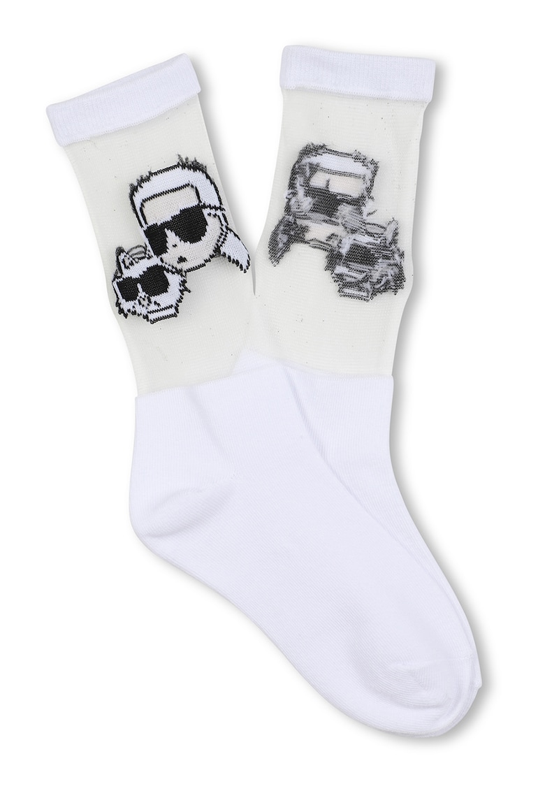 Sosete cu logo - Alb/Bej