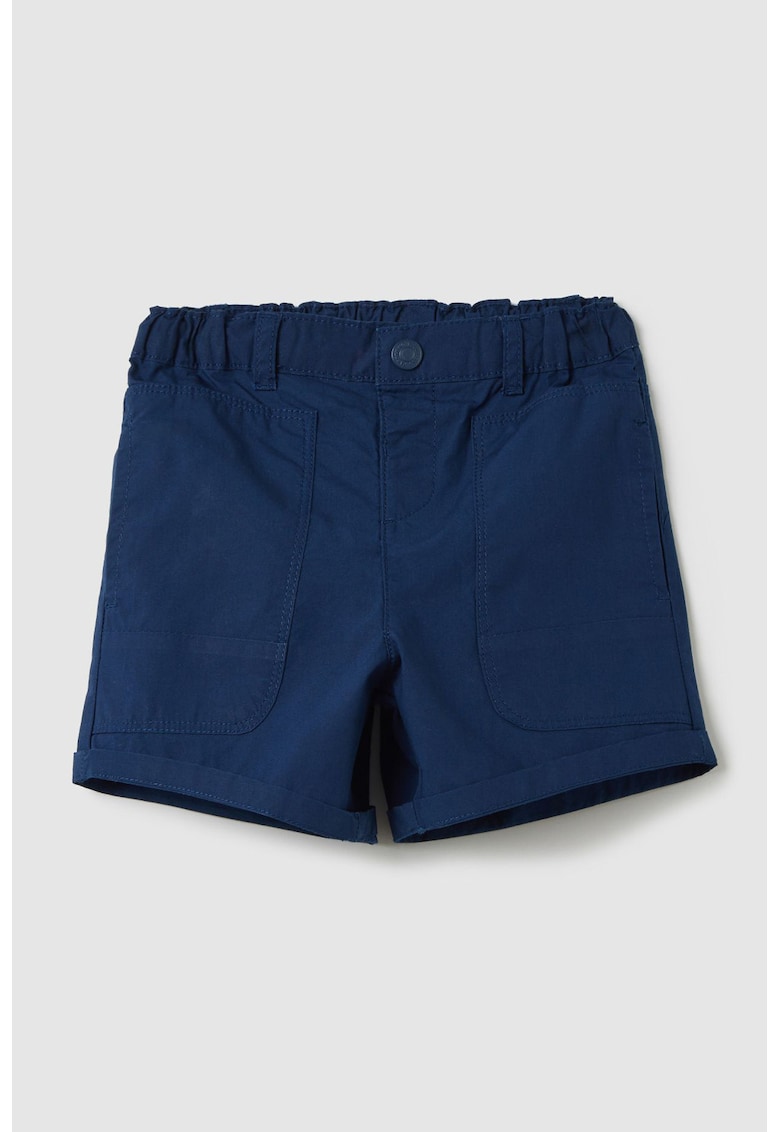 Pantaloni scurti uni din bumbac - Bleumarin