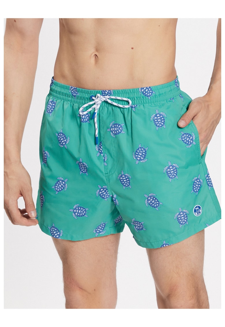 Pantaloni scurti de baie barbati -  Poliester - Verde - Verde