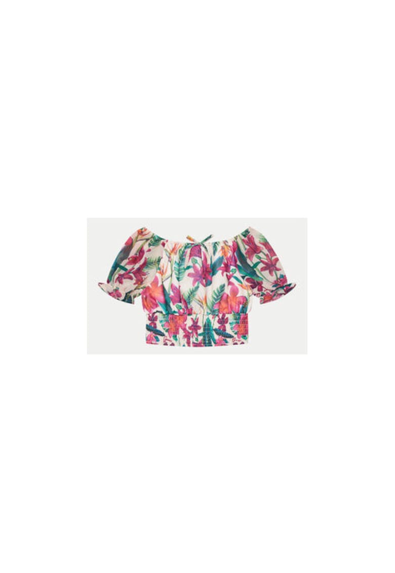 Bluza cu model tropical - Multicolor
