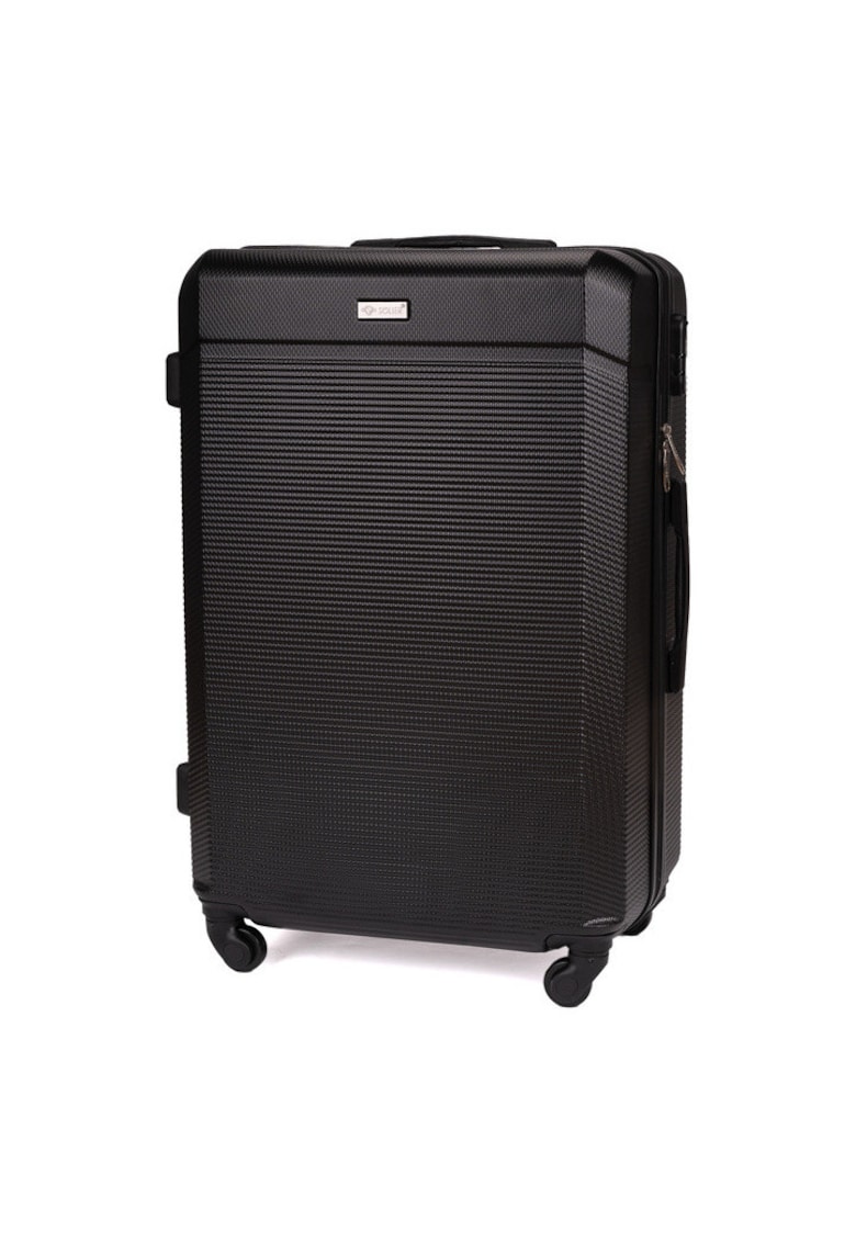 Troler mediu de calatorie 22"  STL945 ABS negru - valiza rigida M