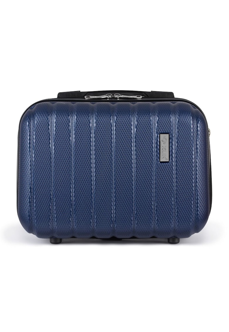 Beauty case rigid din ABS - 14'' STL902 - albastru inchis