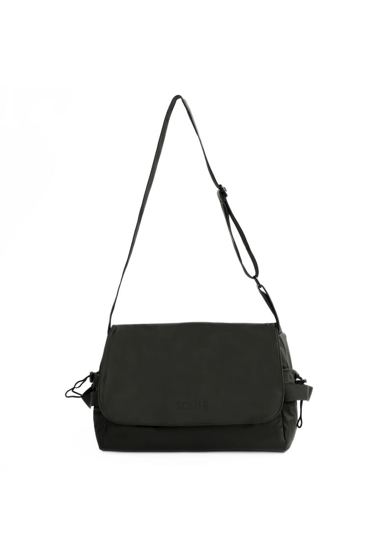 Geanta tip messenger pentru barbati  Vesari S42 neagra 45×30 -5×16 cm