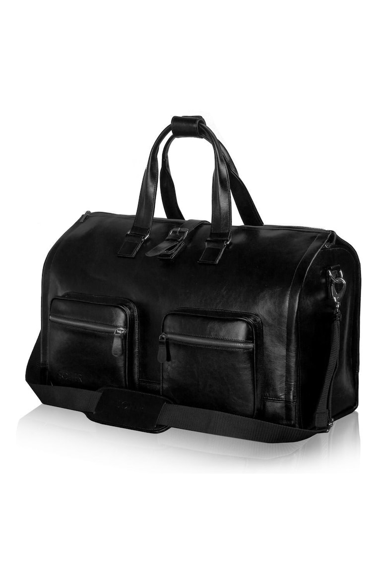 Geanta barbateasca din piele pentru costum  SL18 Harlow Negru