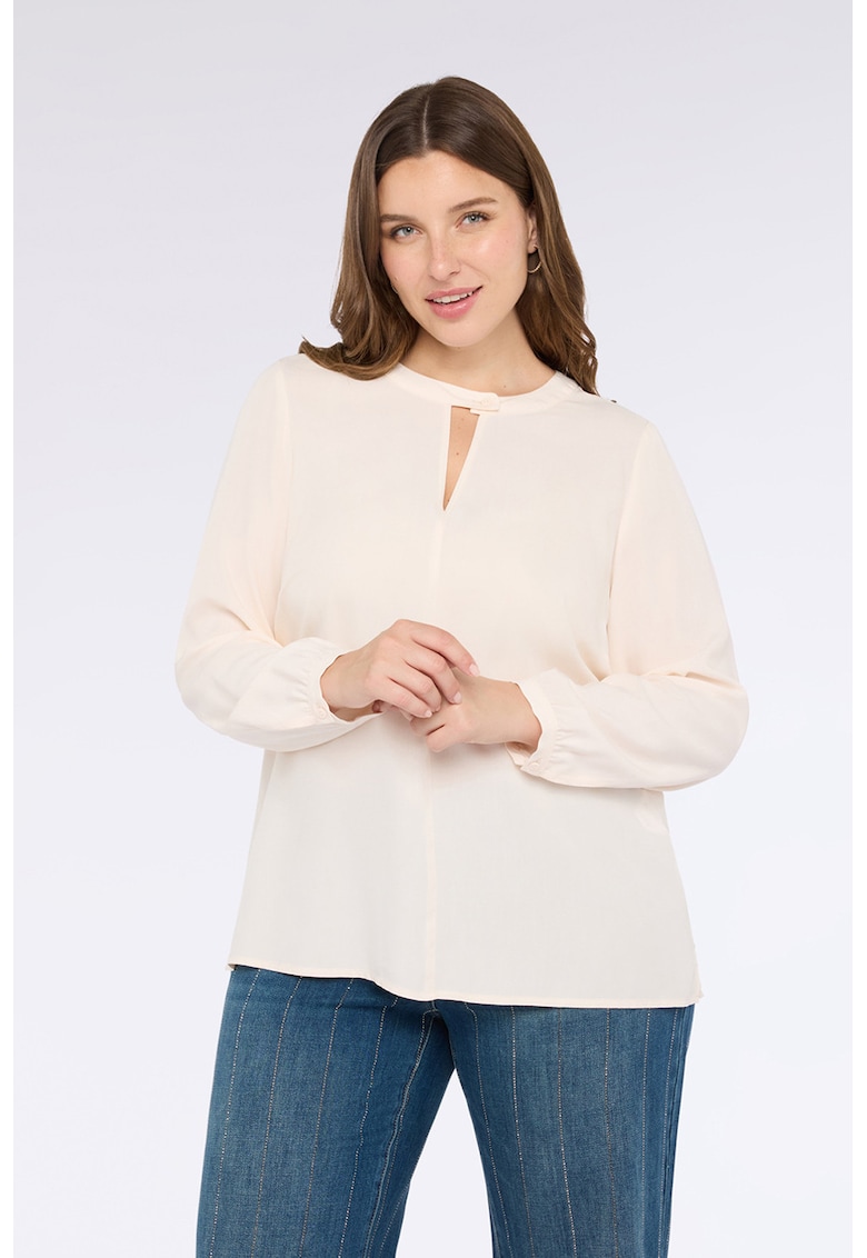 Bluza-tunica cu decupaj - Crem