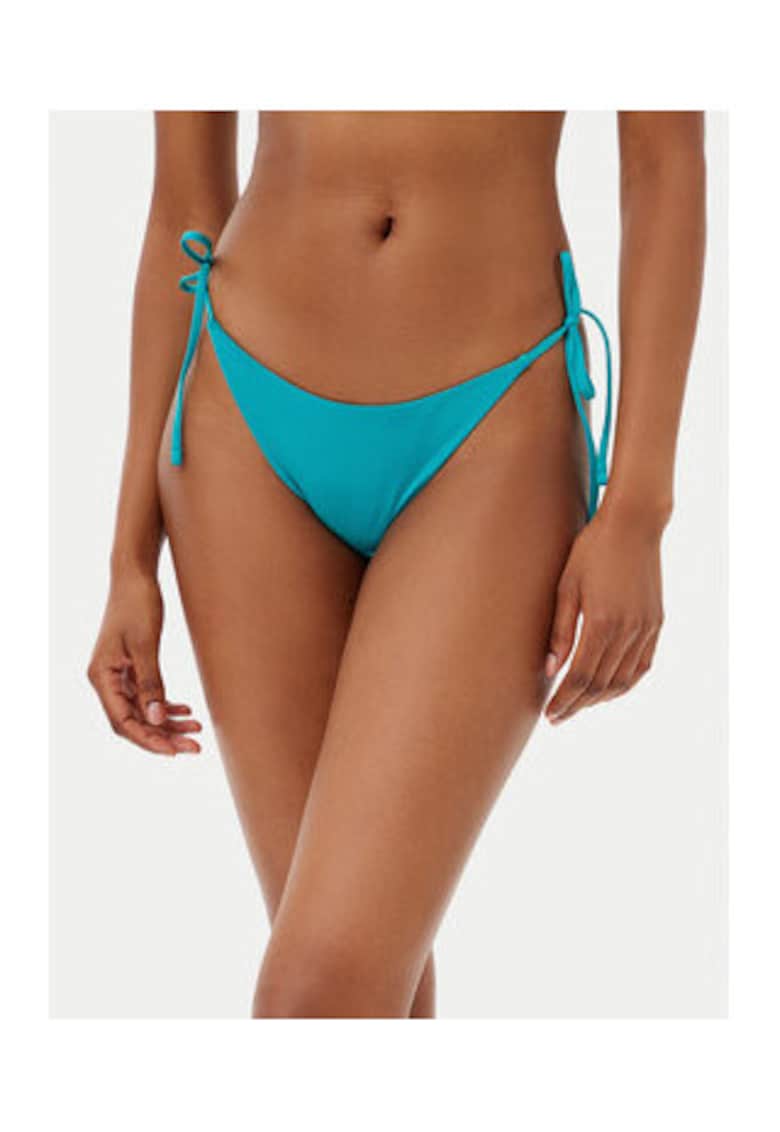Slip brazilian cu snururi - turcoaz