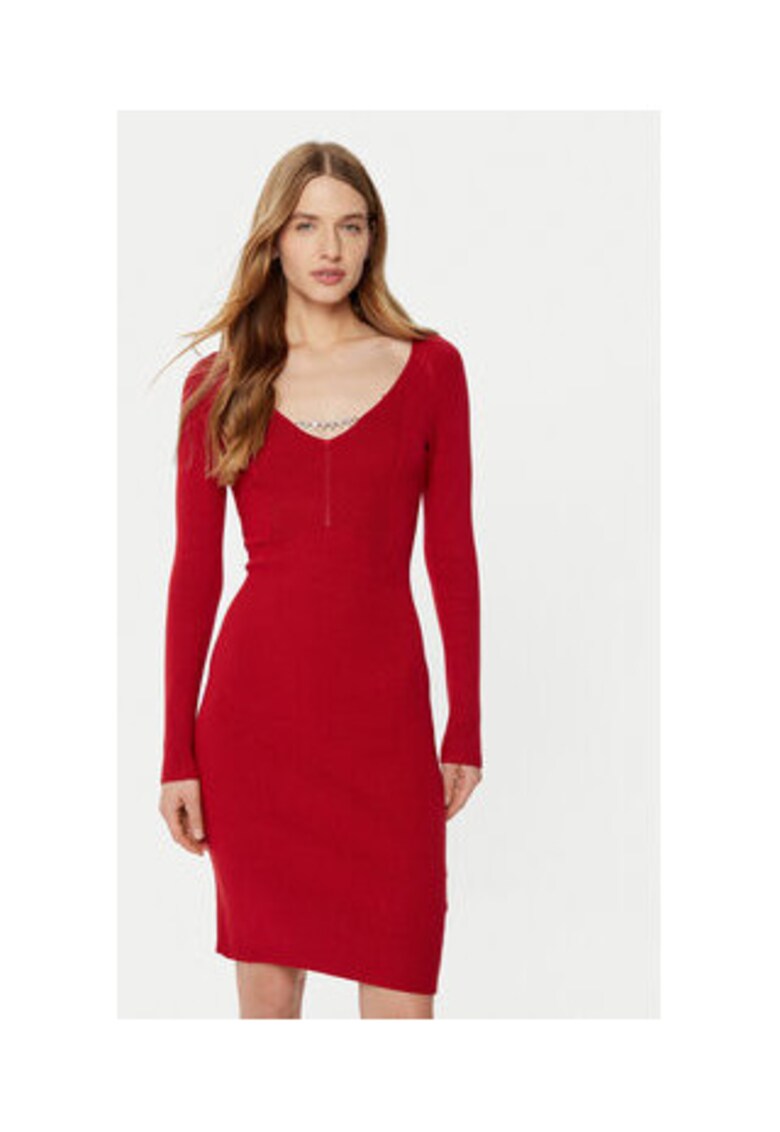 Rochie bodycon - cu decolteu in V