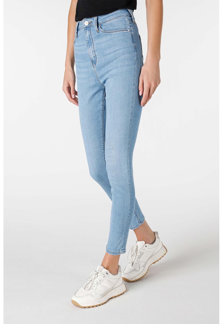 Blugi skinny cu talie inalta