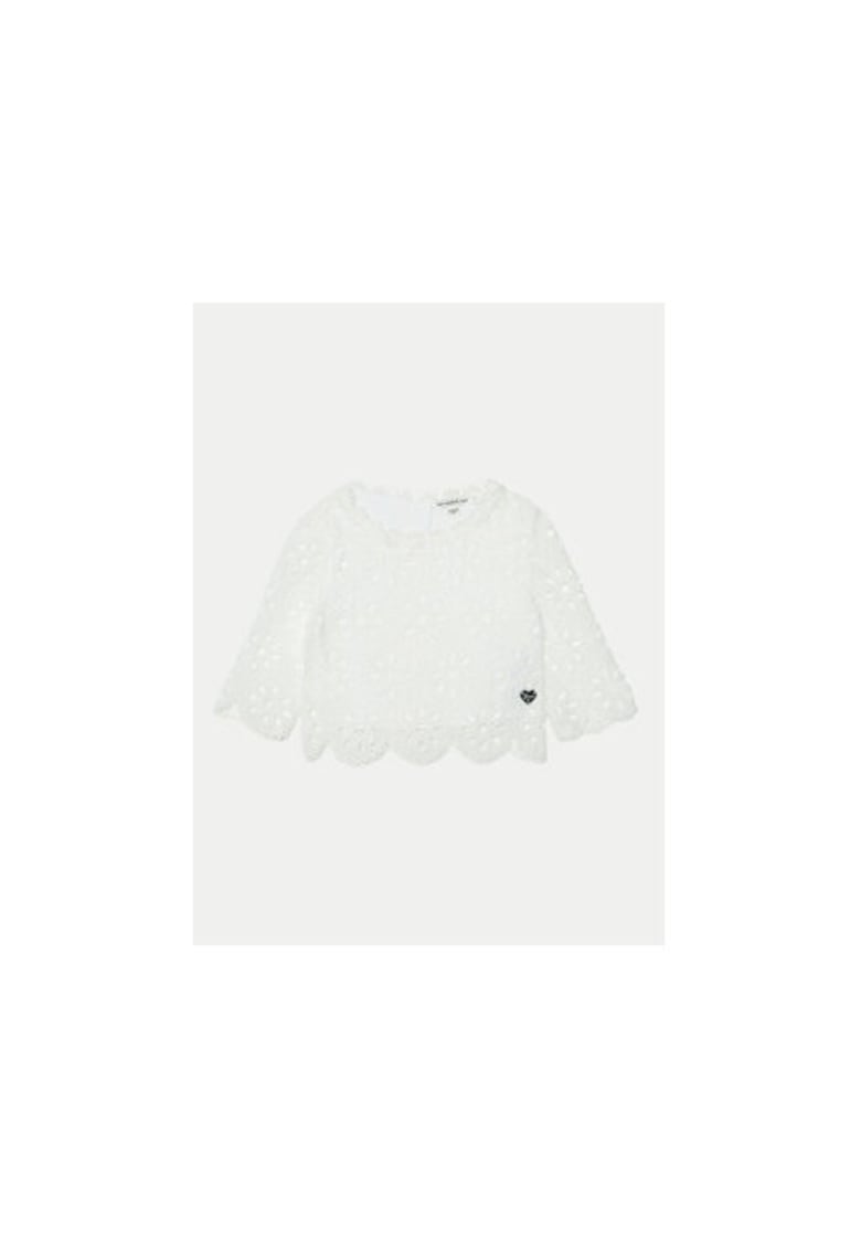 Bluza cu maneca trei sferturi brodata