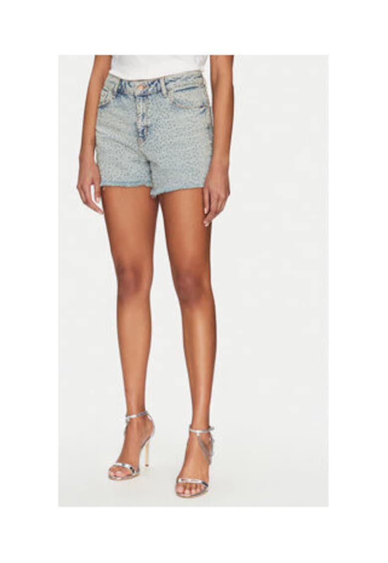 Pantaloni scurti din bumbac organic cu talie inalta