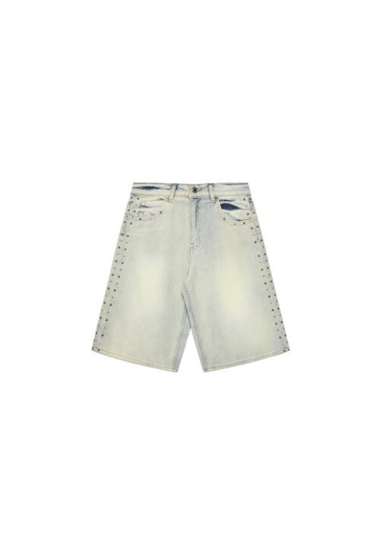 Pantaloni scurti din denim cu aspect uzat