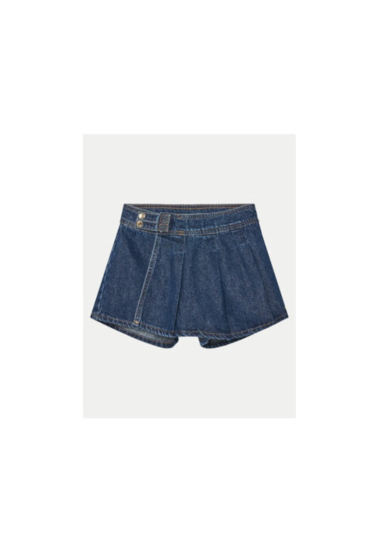 Fusta pantalon mini din denim