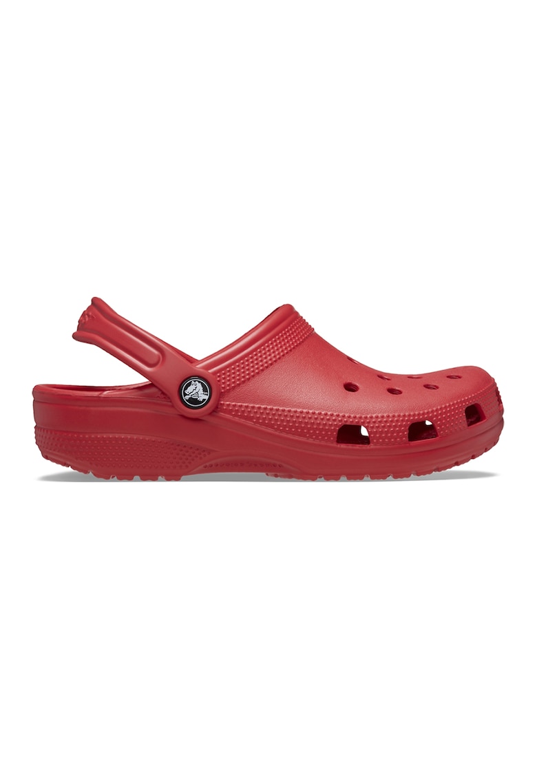 Saboti unisex de cauciuc cu logo - Rosu inchis