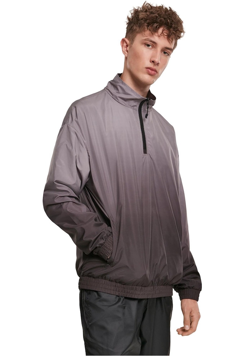 Bluza de trening cu decolteu cu fermoar scurt - Negru/Gri