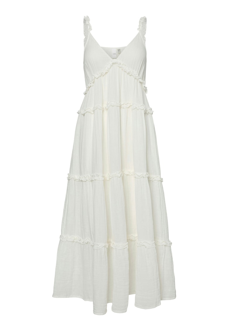 Rochie din amestec de in si bumbac organic - Alb