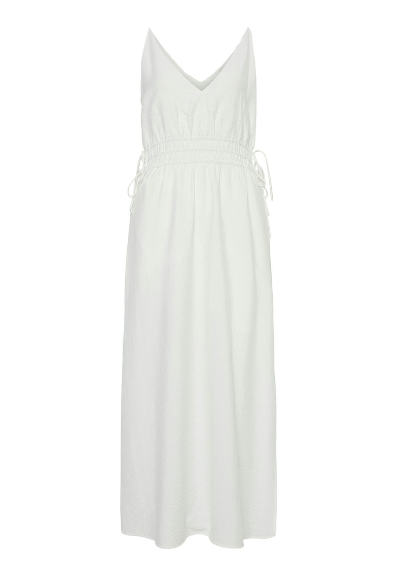 Rochie cu decolteu in V - Alb