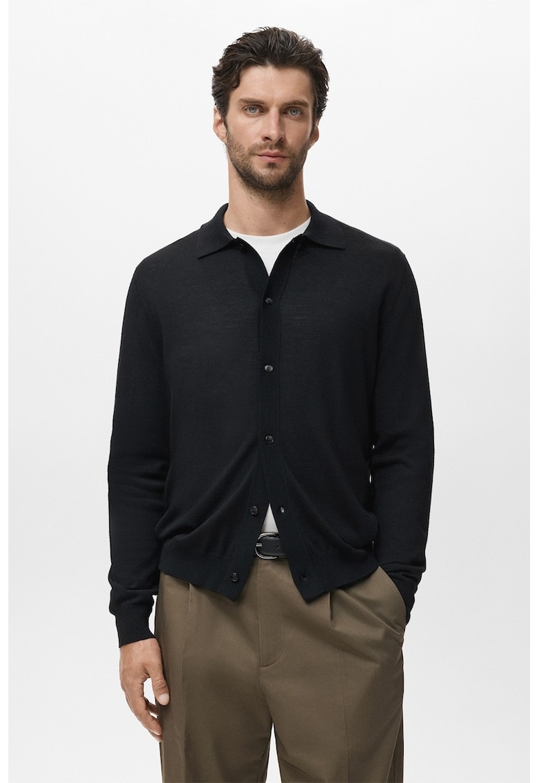Cardigan din lana - Negru
