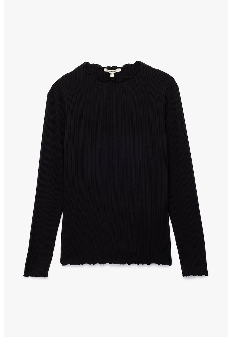 Bluza striata slim fit - Negru